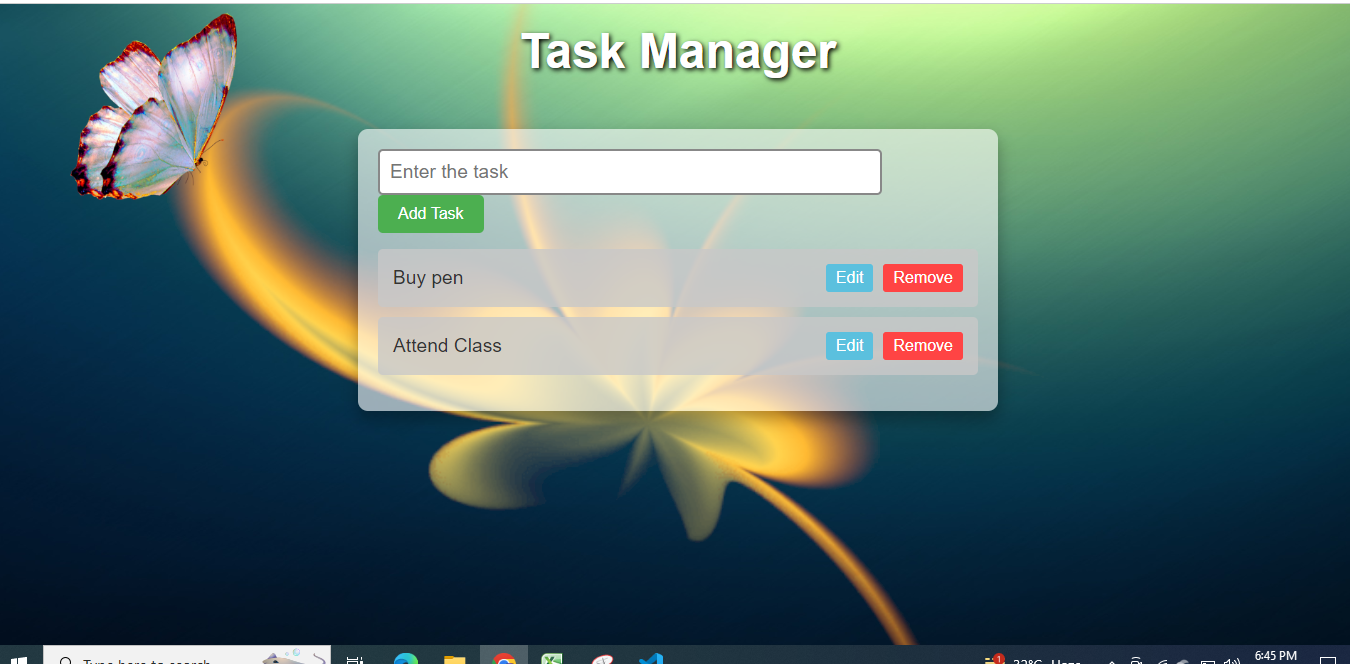 Task Manager using jQuery